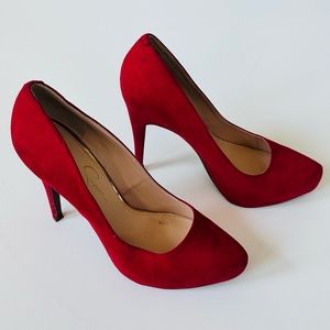 Jessica Simpson Red Tobee Platform Heels size 9